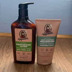 NWT Dr. Squatch Moisturizing Lotion and Anti-Chafing Deo Set